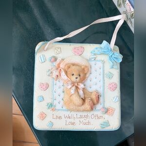 93 Enesco Priscilla Hillman Bear Plaque